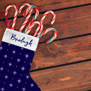 Petite Chaussette De Noël Navire Cottagecore Toile Custom Christmas Stocking