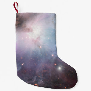 Petite Chaussette De Noël Nebula Orion Astronomie bleu ciel rose violet étoi