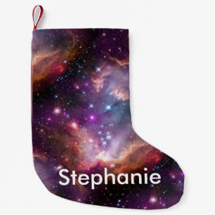Petite Chaussette De Noël Nébuleuse violette de l'espace extra-atmosphériq