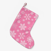 Petite Chaussette De Noël neige rose de noël (Devant (Accrochage))
