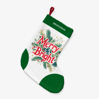 Petite Chaussette De Noël Nettoyage minimal Simple Xmas Rouge Blanc