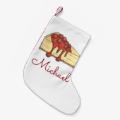 Petite Chaussette De Noël New York Foody NYC Cherry Cheesecake Slice (Devant (Accrochage))