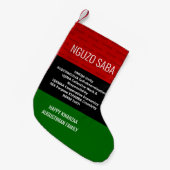 Petite Chaussette De Noël NGUZO SABA 7 Principes Happy Kwanzaa (Devant (Accrochage))
