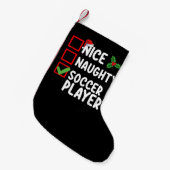 Petite Chaussette De Noël Nice Naughty Soccer Joueur Noël (Devant (Accrochage))