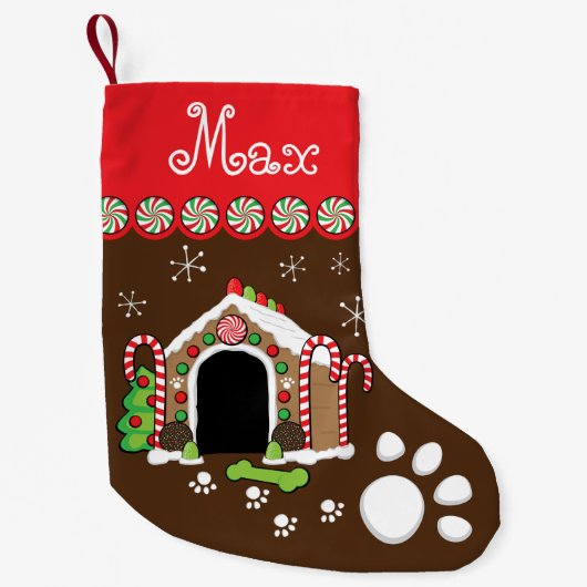 Petite Chaussette De Noël niche de pain d'épice (Devant)