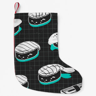 Petite Chaussette De Noël Nigiri Sushi Motif de croquis Vintage