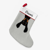 Petite Chaussette De Noël Noël à cheveux longs drôle de chien de saucisse de (Devant (Accrochage))