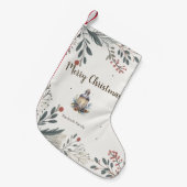 Petite Chaussette De Noël Noël Aquarelle Salutations (Devant (Accrochage))