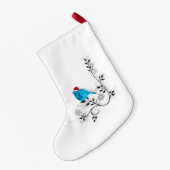 Petite Chaussette De Noël Noël aux oiseaux bleus (Dos (Accrochage))