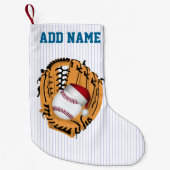 Petite Chaussette De Noël Noël Baseball Mitt et Ball (Devant)