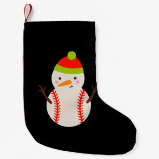 Petite Chaussette De Noël Noël - Baseball Snowman