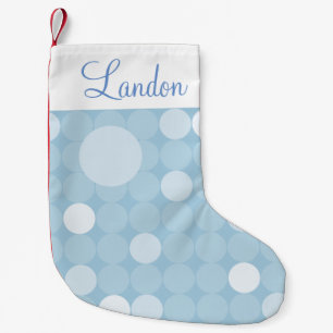 Petite Chaussette De Noël Noël bleu de point de polka de mod