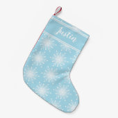 Petite Chaussette De Noël Noël bleu personnalisent le bas nommé (Devant (Accrochage))
