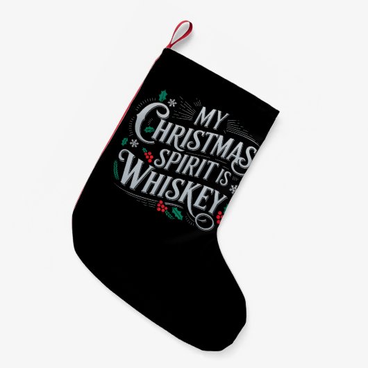 Petite Chaussette De Noël Noël Boire Whiskey Amateurs Boire Boire Boire Boir (Devant (Accrochage))