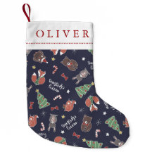 Noël Bois Animaux Nom personnalisé