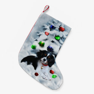 Petite Chaussette De Noël Noël cavalier de chiot d'épagneul du Roi Charles
