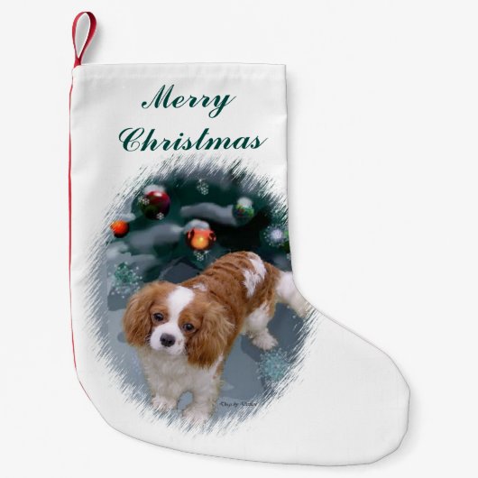 Petite Chaussette De Noël Noël Cavalier King Charles Spaniel (Devant)