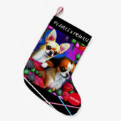 Petite Chaussette De Noël Noël CHIHUAHUA Stocking avec nom. (Devant (Accrochage))
