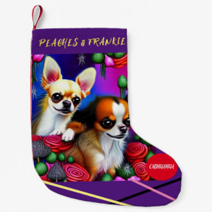 Petite Chaussette De Noël Noël CHIHUAHUA Stocking avec nom.
