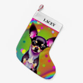 Petite Chaussette De Noël Noël CHIHUAHUA Stocking avec nom. (Devant (Accrochage))