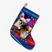 Petite Chaussette De Noël Noël CHIHUAHUA Stocking avec nom. (Devant (Accrochage))