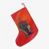 Petite Chaussette De Noël Noel de Chien À La Hache Sur Rouge (Dos (Accrochage))