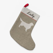 Petite Chaussette De Noël Noël de chien personnalisé par silhouette de (Devant (Accrochage))