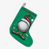 Petite Chaussette De Noël Noël de golf (Devant (Accrochage))