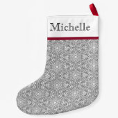 Petite Chaussette De Noël Noël de la mosaïque de monogramme (Dos)
