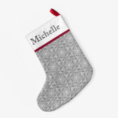 Petite Chaussette De Noël Noël de la mosaïque de monogramme (Dos (Accrochage))