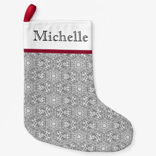 Petite Chaussette De Noël Noël de la mosaïque de monogramme
