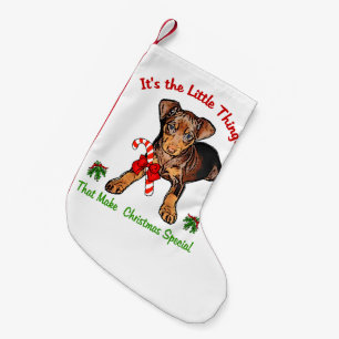 Petite Chaussette De Noël Noël de Pinscher miniature