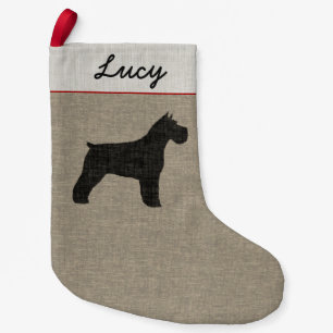 Petite Chaussette De Noël Noël de race de chien personnalisé par silhouett