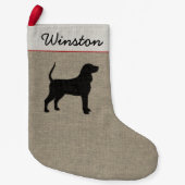 Petite Chaussette De Noël Noël de toile de vacances de chien de Faux de (Devant)