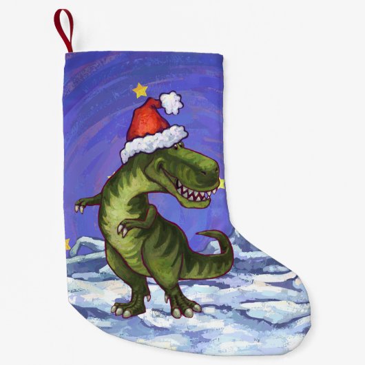 Petite Chaussette De Noël Noël de Tyrannosaurus (Devant)