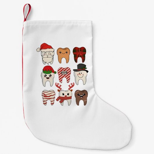 Petite Chaussette De Noël Noël Dentaire Dentiste Fête Dentiste (Devant)