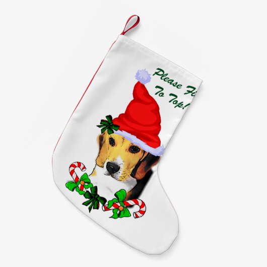 Petite Chaussette De Noël Noël des amoureux beagles (Devant (Accrochage))