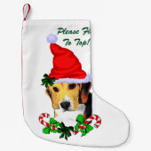 Petite Chaussette De Noël Noël des amoureux beagles (Devant)