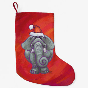 Petite Chaussette De Noël Noël des éléphants en rouge