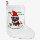 Petite Chaussette De Noël Noël des Schnauzer miniatures (Devant)