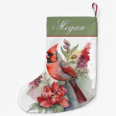 Petite Chaussette De Noël Noël du cardinal rouge (Dos)