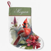 Petite Chaussette De Noël Noël du cardinal rouge (Devant)