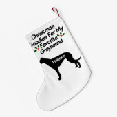 Petite Chaussette De Noël Noël Du Chien Greyhound Favori (Dos (Accrochage))
