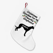 Petite Chaussette De Noël Noël Du Chien Greyhound Favori (Devant (Accrochage))