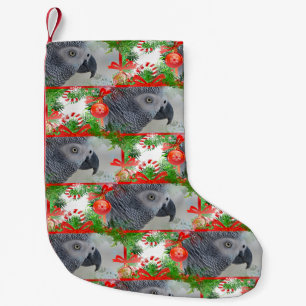 Petite Chaussette De Noël Noël du perroquet gris du Congo