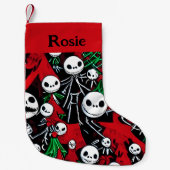 Petite Chaussette De Noël Noël éffrayant Jack O'Lantern (Devant)