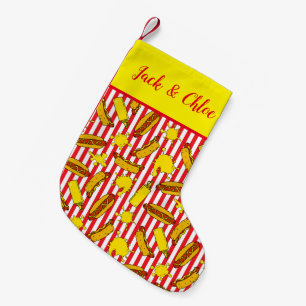 Petite Chaussette De Noël Noël en juillet Motif alimentaire BBQ