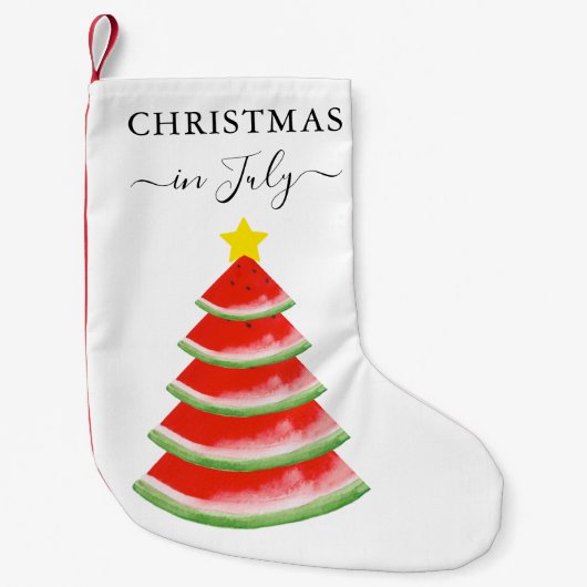 Petite Chaussette De Noël Noël en Juillet Pastèque Noël Réservation (Devant)