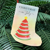 Petite Chaussette De Noël Noël En Juillet Pastèque Noël Se Stocker