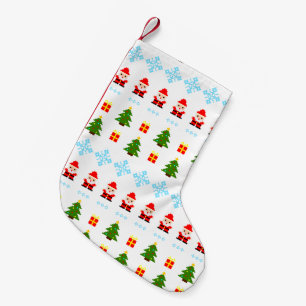 Petite Chaussette De Noël Noël en pixel art